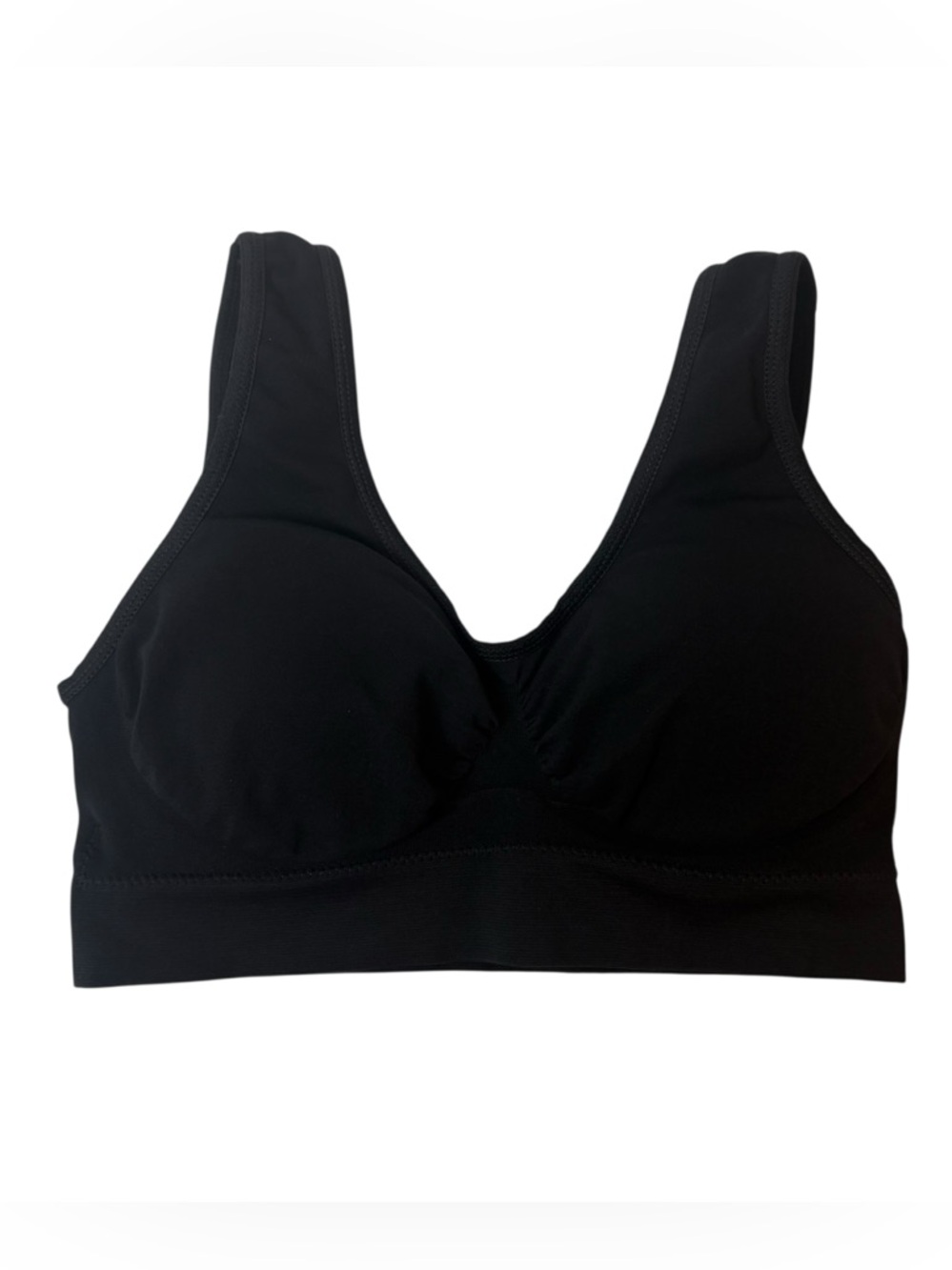 Coobie Seamless Wireless Comfort Bra Black Womens M  Style# 9060 NWT - Picture 2 of 4